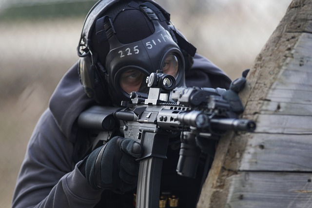 military training with an ar15 rifle